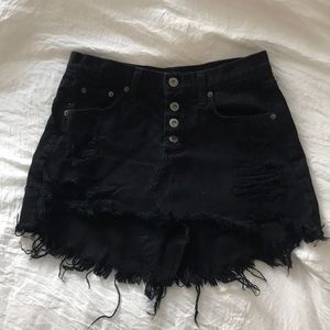 LF black mini skirt